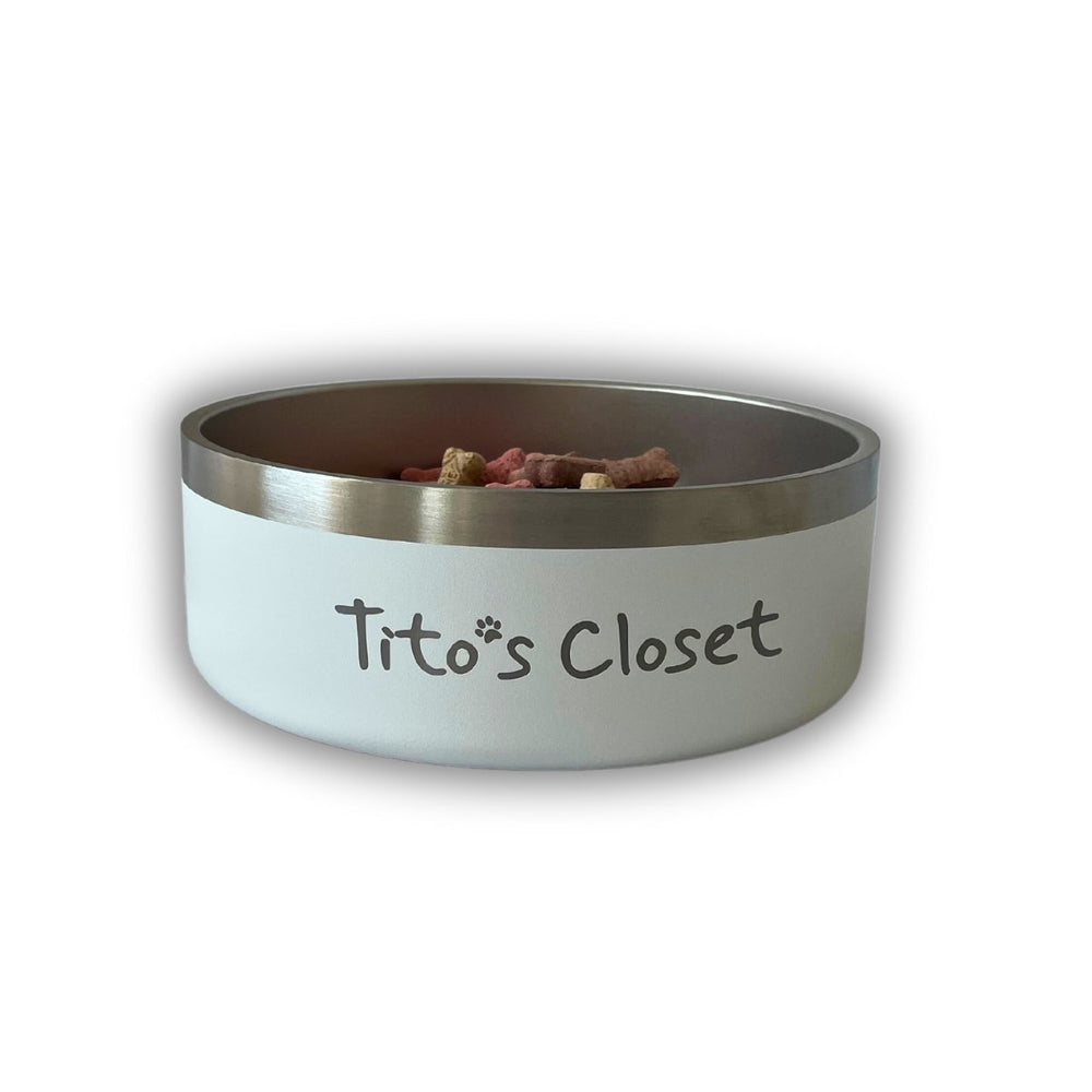 StayPut Sip & Scarf Stainless Steel Dog Bowl